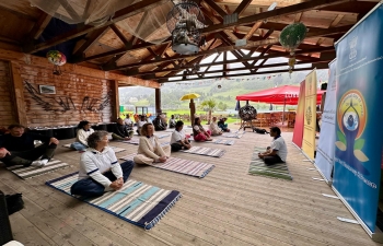 International Day of Yoga 2024 celebrations at Davos on 15 June 2024